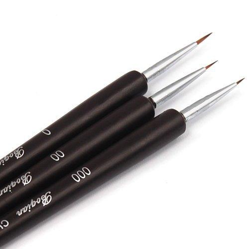 Wholesale- 3Pcs Black Handle Dotting Painting Drawing UV Gel Liner Polish Brush Tool Nail Art Pen Set Acrylic Nail ASale 2017 New