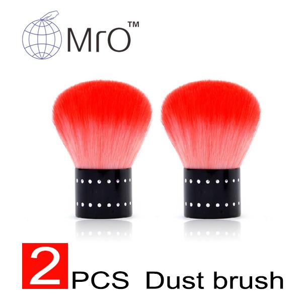 Wholesale- New Brush Tool File Manicure Pedicure Nail Care Dust Clean Nail Art Plastic Cleaning Brush Finger Handle Scrubbing