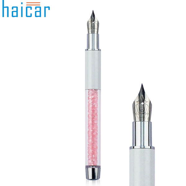 Wholesale- Best Deal Haicar Fashion Pink Colour Marbleizing Pen Acrylic UV GEL Nail Art Dotting Brush Pen Drawing Pen Bursh Gift 1PC