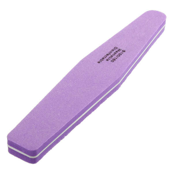 Wholesale- 1Pc Double Side Nail Files Buffer Diamond Sanding Washable Scrub Sponge Manicure Pedicure Care Tools Random Color