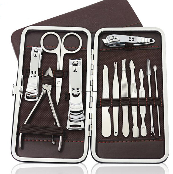 12 in 1 set Nail Tools,Mini Manicure Kit, Stainless Steel Toe Nail Cutter&Professional Cuticle Nipper with case