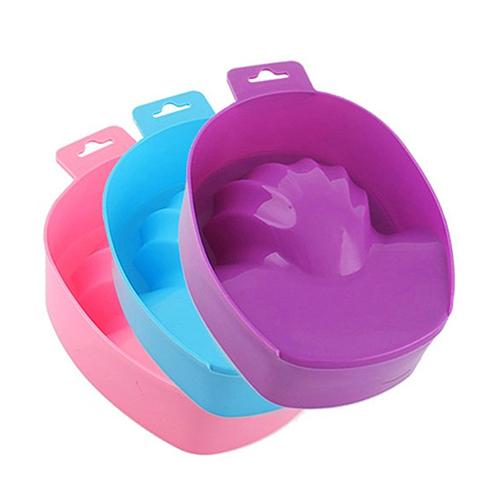 1 Pc Nail Art Hand Wash Remover Soak Bowl DIY Salon Nail SPA Bath Manicure Tool Random Color