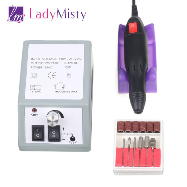 Professional Electric Nail Drill Manicure Set File Grey Nail Pen Machine Set Kit With EU Plug Free Shipping