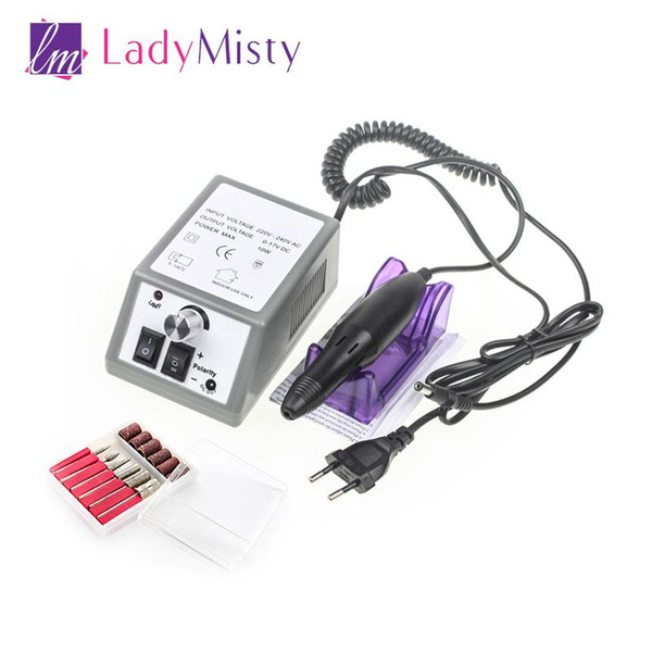 Electric Nail Drill Manicure Set File Grey Nail Pen Machine Set Kit With EU Plug Free Shipping