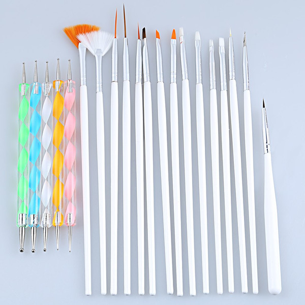 Professional Nail Art Design Set Dotting Painting Drawing Polish Pen Tools For UV Gel Nail Tool Hot Sales Suitable For Blending