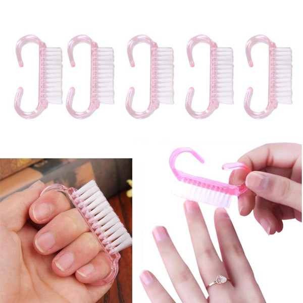 Nail Cleaning Brush Finger Nail Care Dust Clean Handle Scrubbing Brush Tool File Manicure Pedicure Brushes Manicure Tools