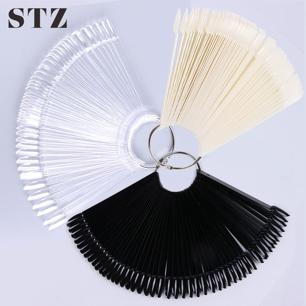 STZ 50/32/24 Tips/Set False Nails Fan Display Acrylic Fake Nail Art Tips For Gel Polish Practice Tools Manicure Accessories A23 C19011401