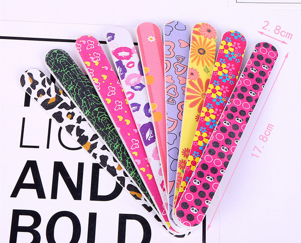 Fashion Printing Two-sided Nail File Nail Tool EVA Grind Manicure Setback Sand Bar Strip Grind Sand Block Nail File