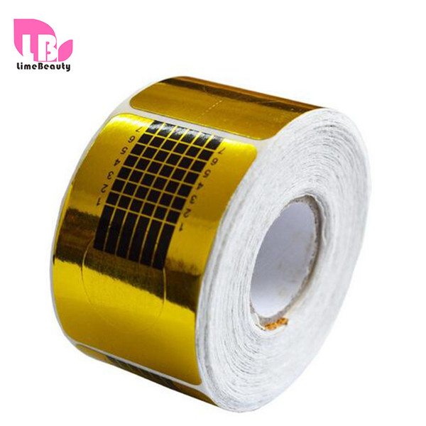 Wholesale- Limebeauty 100 Pcs/lot Professional Nail Forms Acrylic Curve Nails Gel Nail Extension Nail Art Guide Form T02