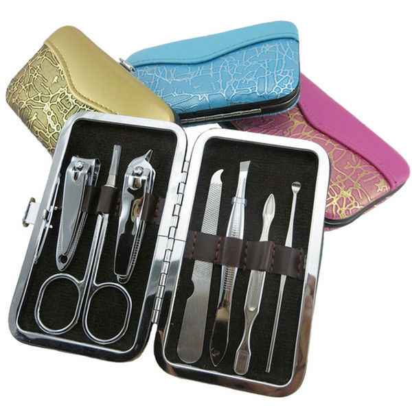 7pcs/Set Stainless Steel Economical Manicure Set Nail Care Kit Nail Clipper Tools Toe Cutter Professional Cuticle Nipper 2919