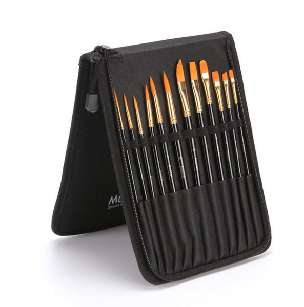 12 Multi Functional Combination Paintbrush Set Including Palette Scraper Watercolor Gouache Paintbrush Set