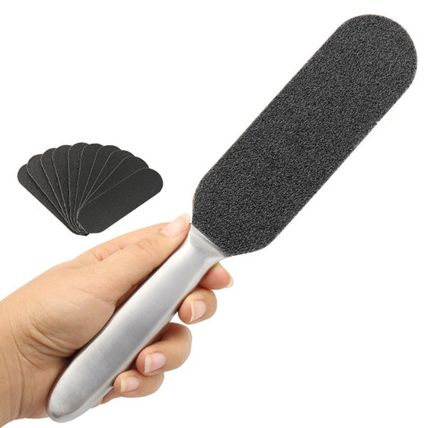 Stainless Steel Dual Sided Hard Dead Skin Callus Remover Foot Rasp File Exfoliating Scrub Board Feet Care Pedicure Tools Black