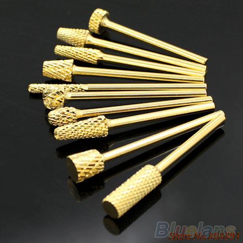 Wholesale-Newly Nail Art Manicure DIY Industrial Polish Electric Golden File Carbide Drill Bit 4PTI