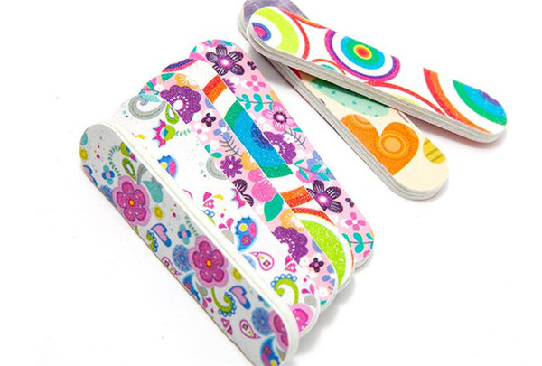 500pcs Professional decorative Nail Files 6*1.5CM Buffer Buffing girlie mini emery boards X217