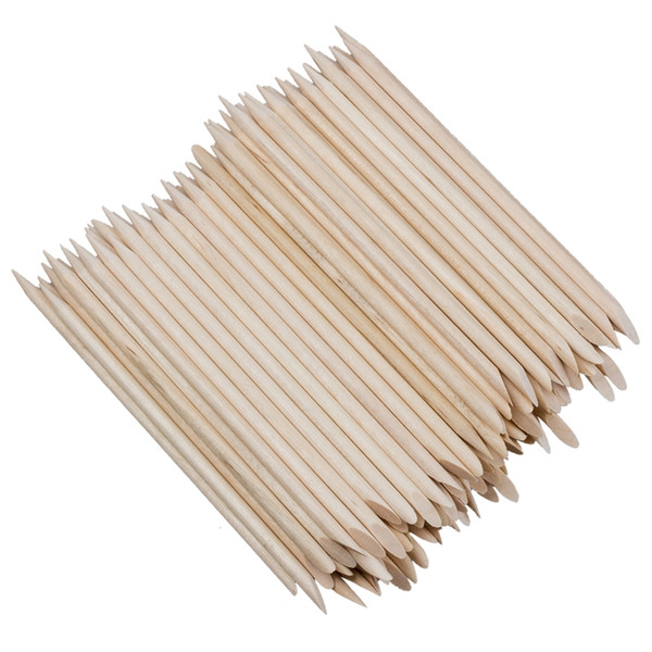 100 x Wooden Stick With Lace Nail Art Nail Care Skin color