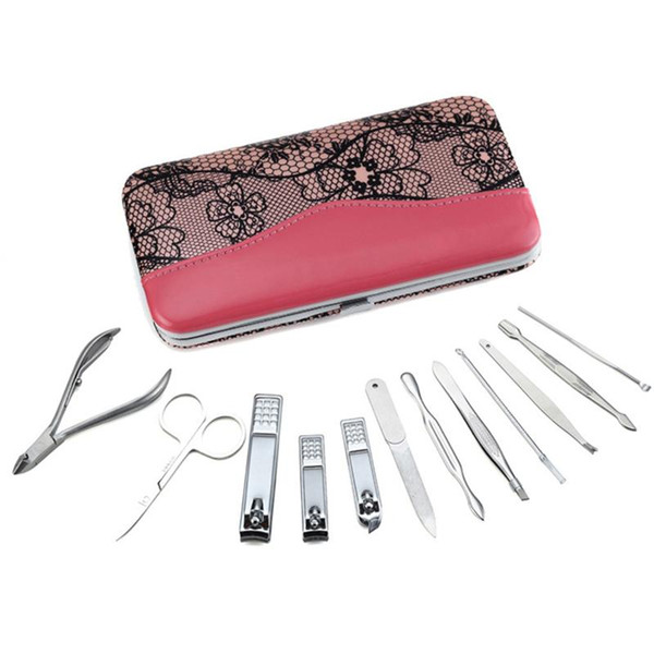 12pcs/set Nail Clippers Kit Stainless Steel Sturdy Professional Grooming Kit Nail Trimmers Manicure Kit