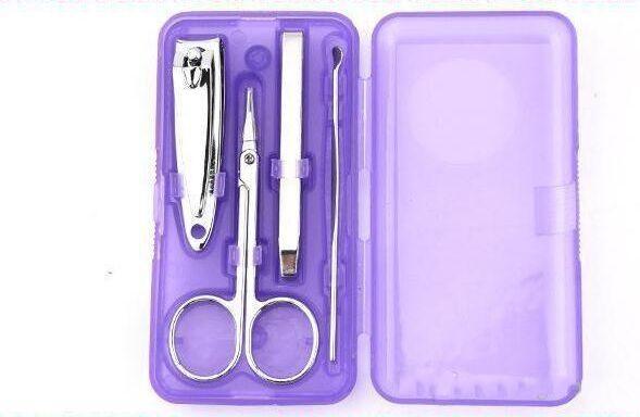 4Pcs/set Nails Clipper Kit Manicure Set Clippers Trimmers Pedicure Scissor Random Color Nail Tools Sets Kits