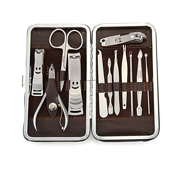 2019 New 12pcs Manicure Set Nail Clipper Callus Hard Skin Remover Pedicure Tools with Box Nail Care Tool