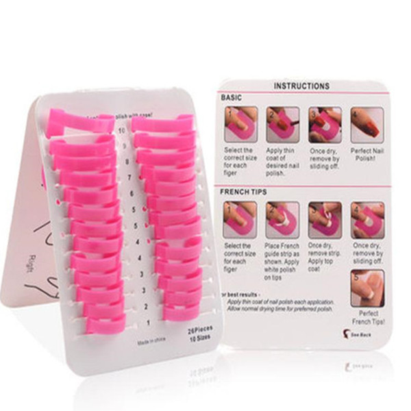 DHL free 26Pcs/set 10 Size Nail Form Set Manicure Tool Protector Uv Gel Nail Polish Model Spill Proof Creative Nail Art 5 Transactions