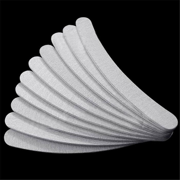 Fashion White Nail Files Art Manicure Tools 100/180 Grey Curve Polish Manicures Sanding Free Shipping