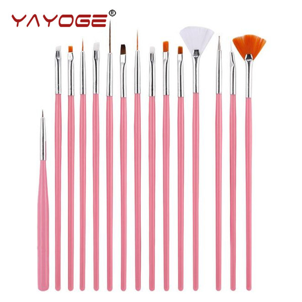 Yayoge 15pcs Nail Art Design Brush Set Ideal for Nail Art Design Painting DIY Nail Art