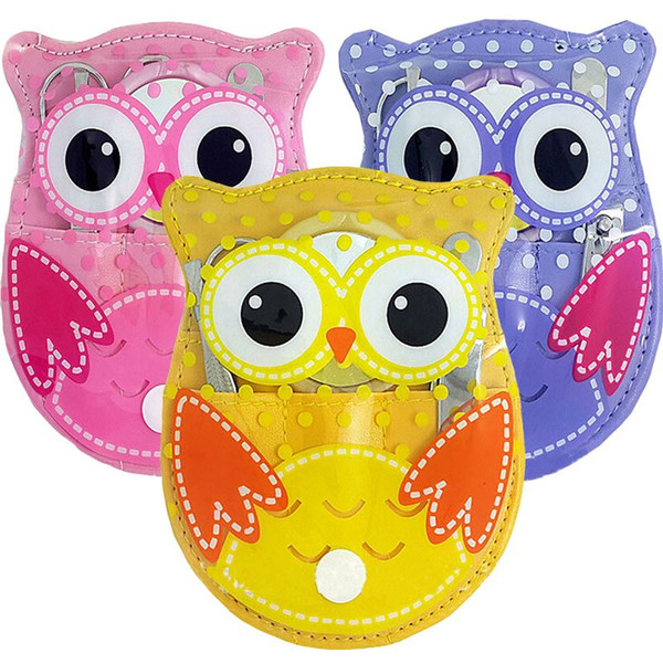 5Pcs/1Set Cute Owl Manicure Set Nail Art Tools Nail Scissors File Clipper Eyebrow Tweezer Trimmer Professional Pedicure Nail Kit