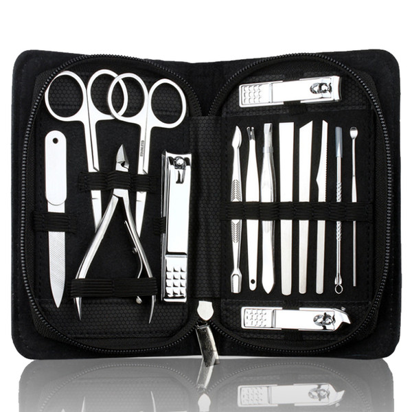 15 In 1 Manicure Set Professional Nail Clipper Finger Plier Nails Art Multi-Functional Beauty Tools Scissors Knife Best Gifts