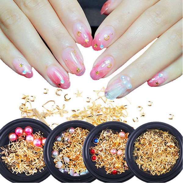 Tamax NA038 Mixed Style Metal Nail Art Decoration Pearl Rhinestones Nails Crystal Stones Sticker Manicure Accessories Tips Nail Tools