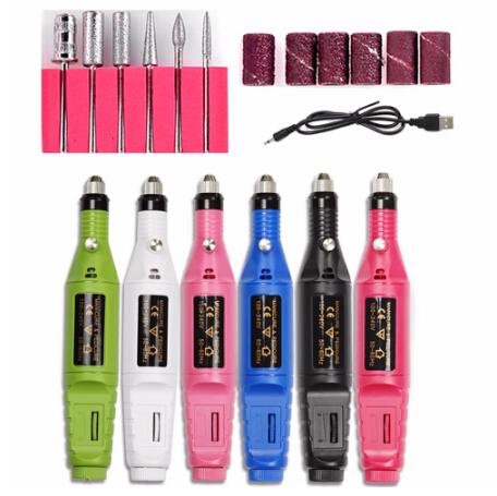 Professional Electric Nail Drill Machine Manicure 20000RPM Nail Art File Ceramic Nail Drill Bits Sanding Tools Set