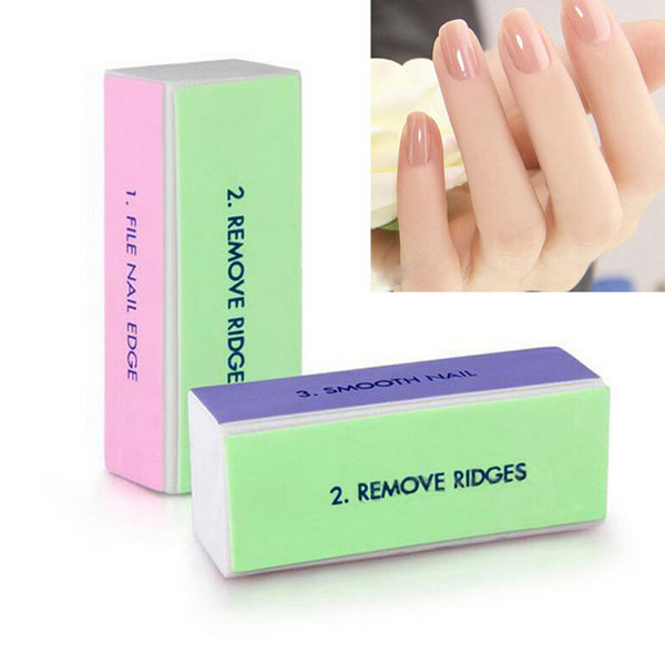 Wholesale-4 Sides Nail File Block Buffer Polishing Sanding Nail Art Manicure Nail Art Tools 1 pcs