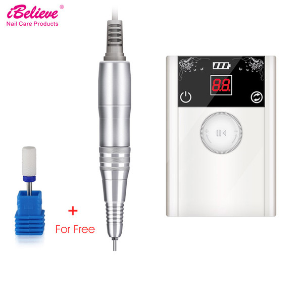 iBelieve New Arrival 40000RPM Brushless Electric Nail Drill Machine Rechargeable Manicure Pedicure Set For Nail Art Equipment