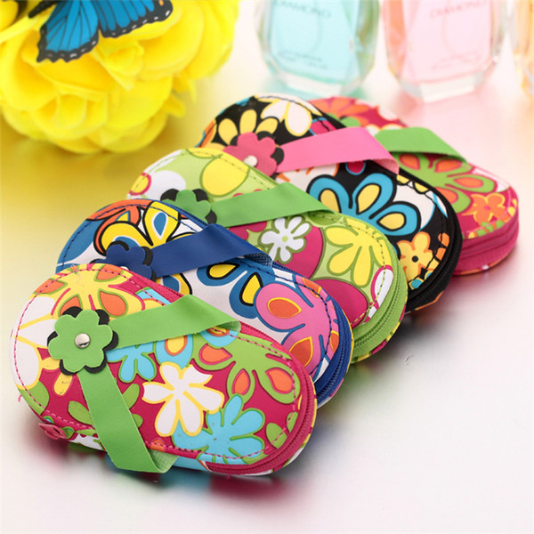 New Cartoon Flower Slipper Case Nail Tool Kit 7pcs/set Stainless Steel Scissors Manicure Tools High Quality 2926