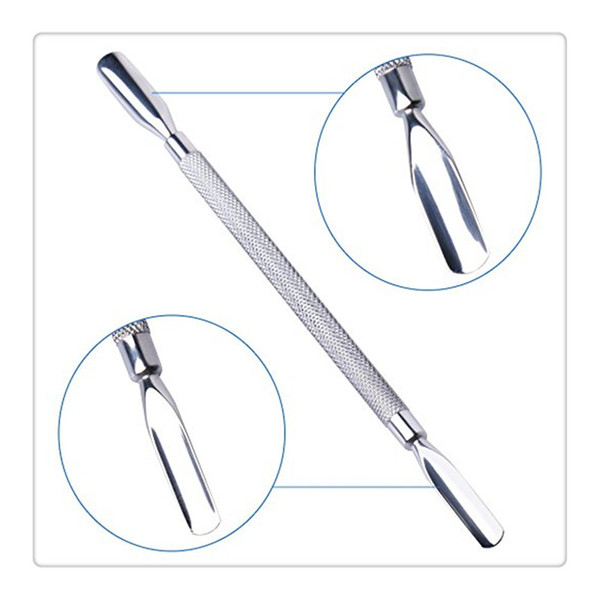 Professional Pusher Spoon Nail Cleaner Stainless Steel Cuticle Pusher Remover Cutter Durable Manicure Pedicure Tool For Fingernails And Toe