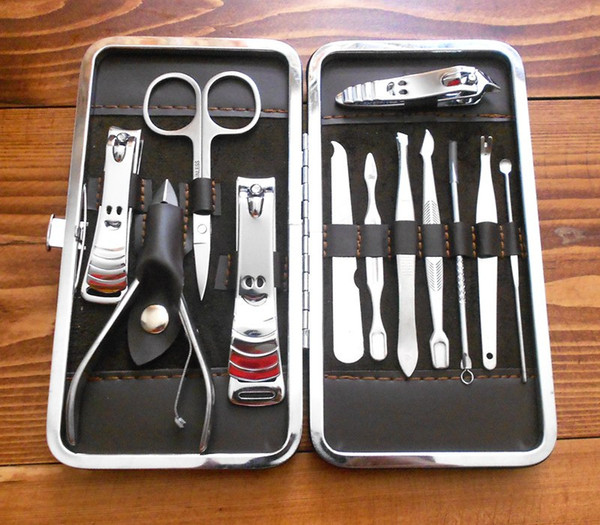 Stainless steel 12-piece set Nail clipper Beauty nail tool pliers Nail clipper set