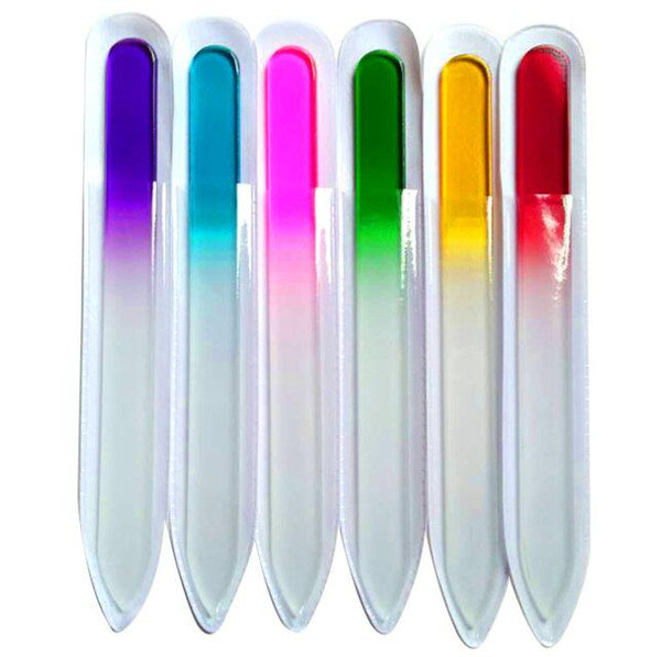 Tatyking Colorful Crystal Glass Nail Files Durable Nail Care Nail Tool for Manicure UV Polish Tool MJ0052