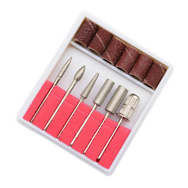 Nail Drill Bit Manicure Set 6 pcs Carbide Nail Bits Nail File for Electrical Portable Manicure Device