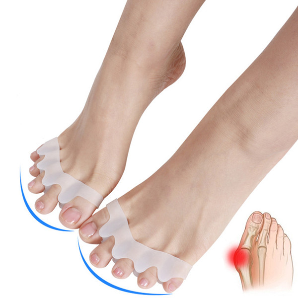 1 Pair Toe Separator Hallux Valgus Toes Overlapping Separation Toes Rehabilitation Corrective Orthotics Five Holes nail tools