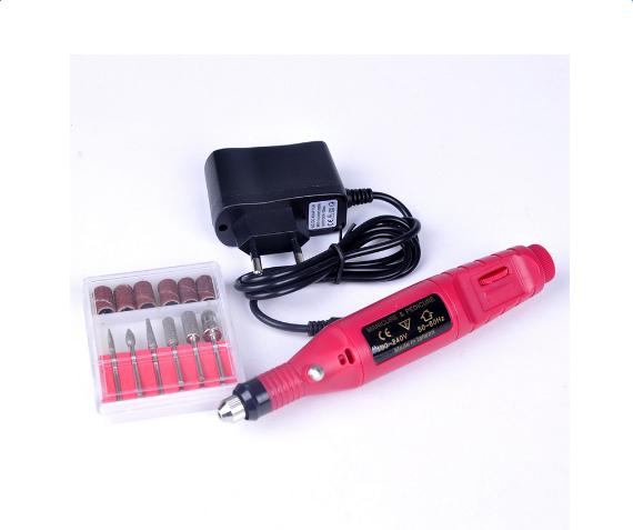 Wholesale- 20000rpm Professional Nail Art Tools Electric Manicure Machine EU/US Plug 220V 50Hz Red Color Nail Art Pen Pedicure File