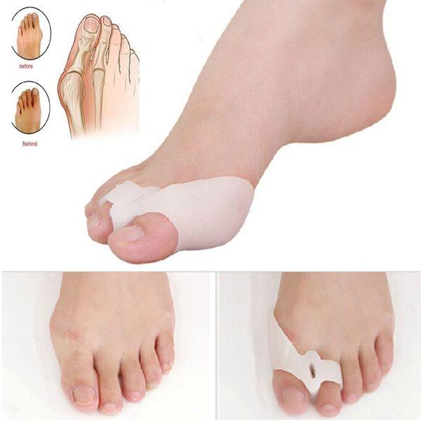 1pair Toe Bunion Protector Pads Silicone Gel Foot Toe Separator Straightener Thumb Valgus Adjuster Pain Relief Foot Care