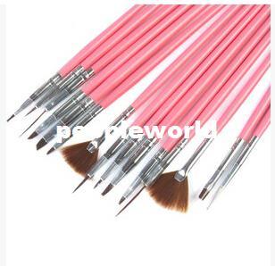 1000 sets Nail Art Design acrylic brush UV Gel Set Painting Draw Dotting Pen white Hand