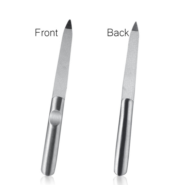 Stainless Steel Nail File double Buffer Nail Art Buffer File For Manicure UV Polish Tool Nail File