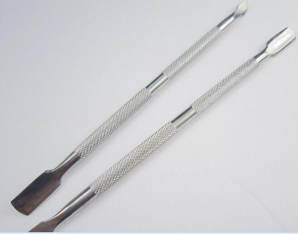 Stainless Steel Cuticle Pusher Leftover Skin Remover Manicure Nail Silver Nail Salon