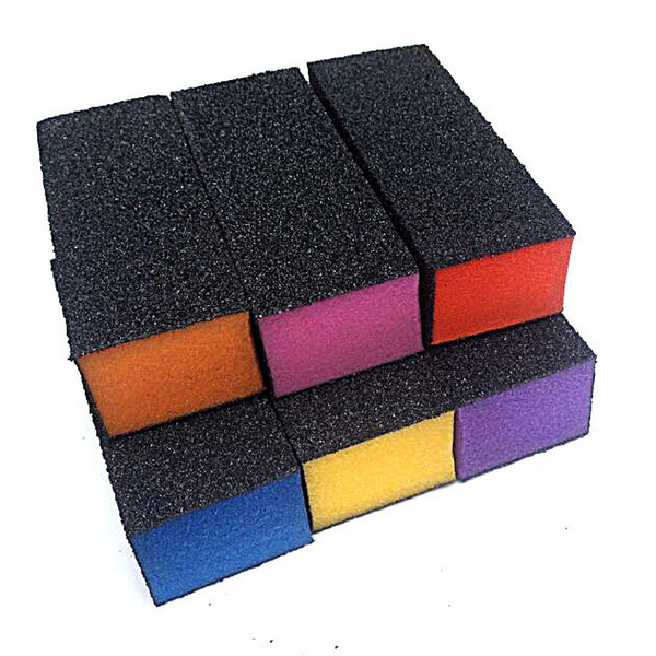 Wholesale- 5pcs/Lot black Sanding block mix color heart Buffing Sanding Buffer Files Block Acrylic Nail Art Manicure Set New design,Perfect