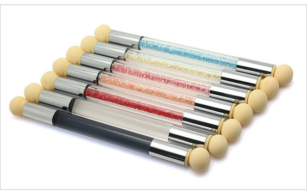 DHL-Nail Tools Gradient Pen Dotting Tools Sponge Pen Double Head Can Be Changed Printing Phototherapy Pen Wholesale