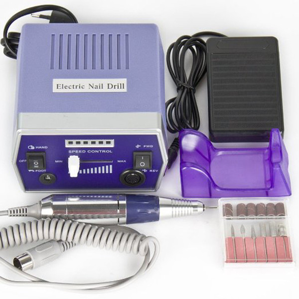 Pro Electric Art Nail Drill Machine 25000RPM File Improved Overheat Vibration Manicure Set Kit Tools 220V US EU Plug