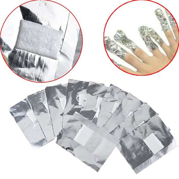 100Pcs/Lot Aluminium Foil Nail Art Soak Off Acrylic Gel Removal Wraps Nail Massager