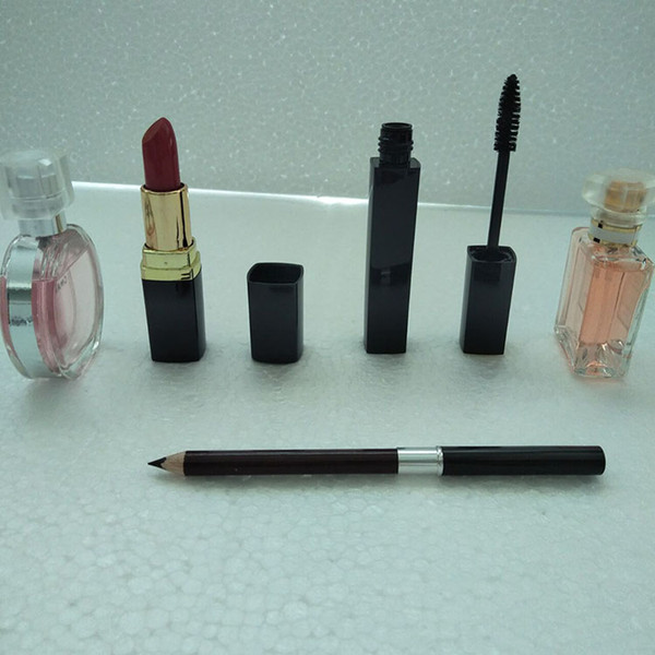 Newest luxury brand makeup set Kollection matte lipstick black mascara perfume eyeliner 5 in 1 cosmetic kit with Gift Box