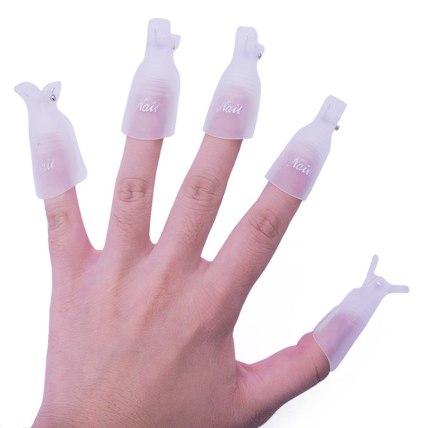 tools wholesalers 10 Pcs Nail Art Remover Gel Polish Soakers UV Nail Degreaser Polish Wrap Tool Reuseable Nails Soak Off Cap Clip