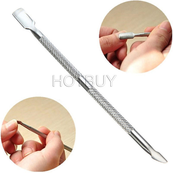 Cuticle Nail Art Pusher Stainless Steel Spoon Manicure Pedicure Cutter Remover Care Tool Makeup Tool New #4195