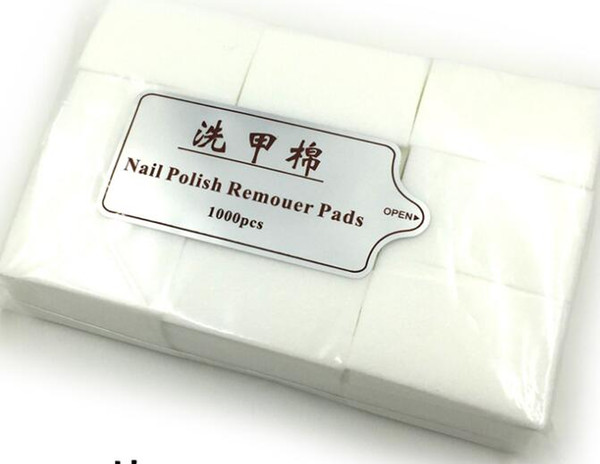 100% Cotton Lint Pads Paper Polish Remover Wipes 900pcs Cleanning Wipes Nail Art Tips Manicure Beauty Tools